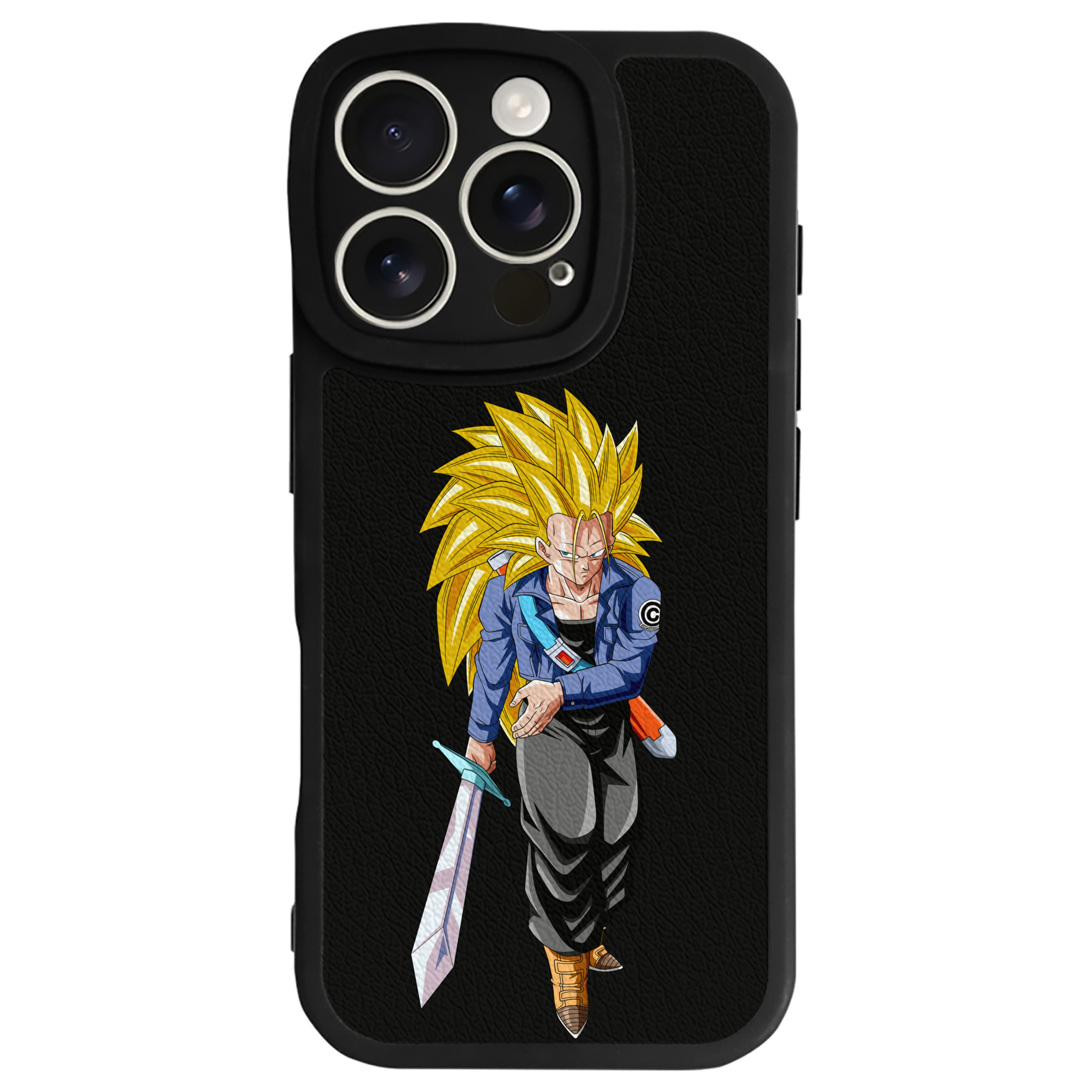 （画像用） ドラゴンボール トランクス（Torankusu）DRAGON BALL Trunks 【iPhone 16シリーズ対応】シリコンスマホケース（レザー調） 材質：シリコン